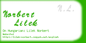 norbert lilek business card